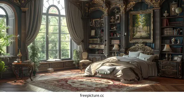 Luxury Rococo Bedroom Interior Design