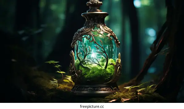 A Vision of Enchantment: A Magical Plant Thrives in a Glass Jar