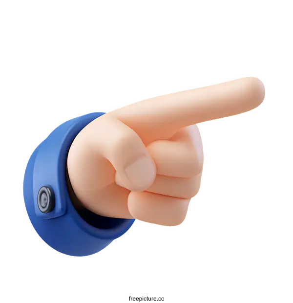 [Transparent Background PNG]Cartoon Hand Pointing Illustration