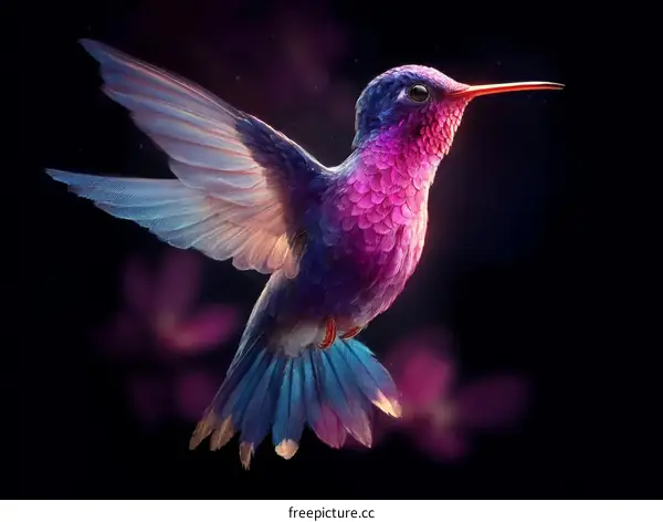 A Vibrant Hummingbird in Flight