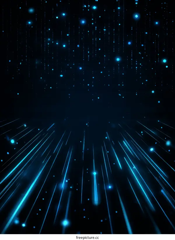 Abstract Digital Light Lines and Particles Background
