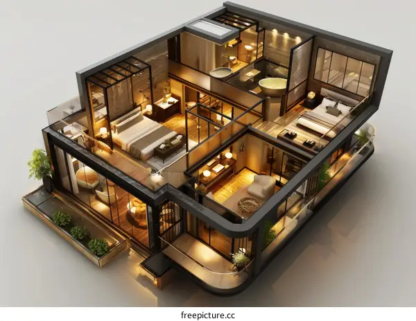 Luxury Modern Apartment Floor Plan