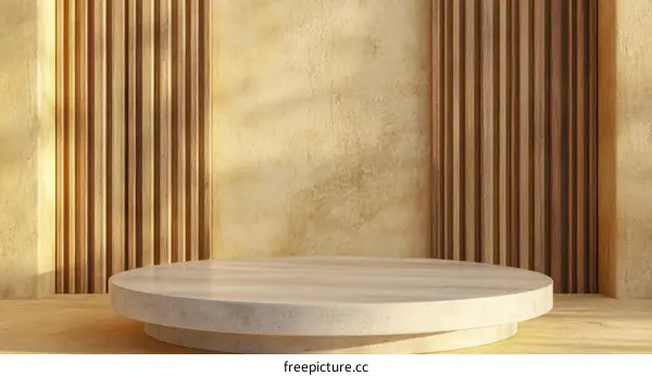 Elegant Minimalist Wooden Display Stand