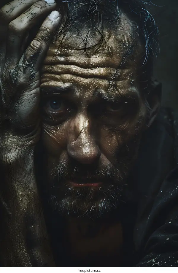 Portrait of a Distressed Man