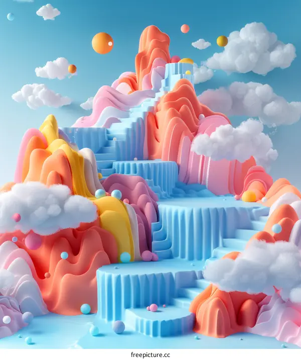 Dreamy Abstract Landscape Background