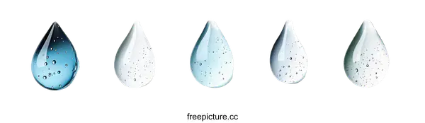 [Transparent Background PNG]Water Drops Collection