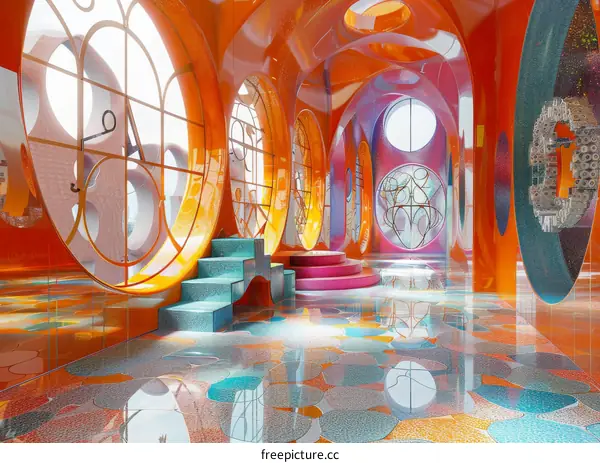 Vibrant Colorful Architectural Interior Design