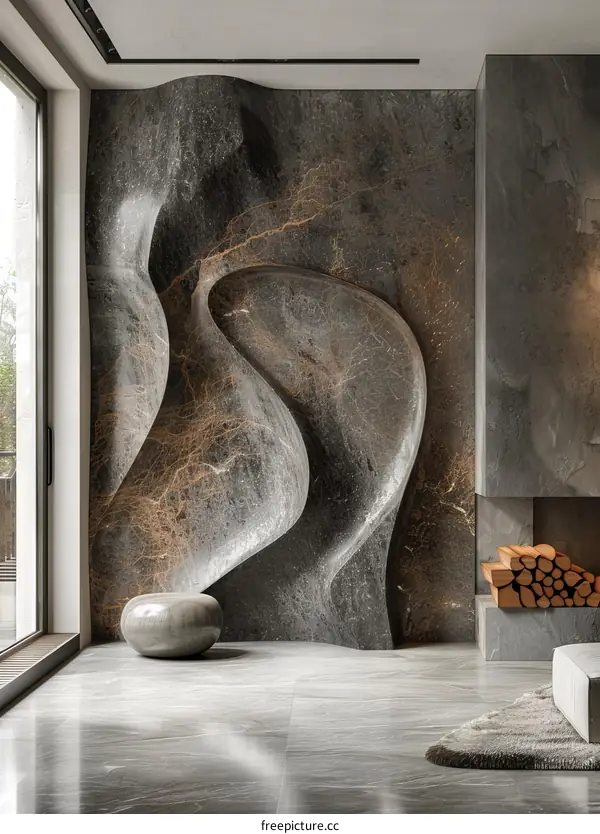 Marble Relief Background for Interior Design