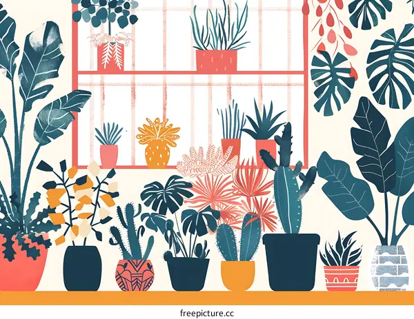 Indoor Plants Illustration