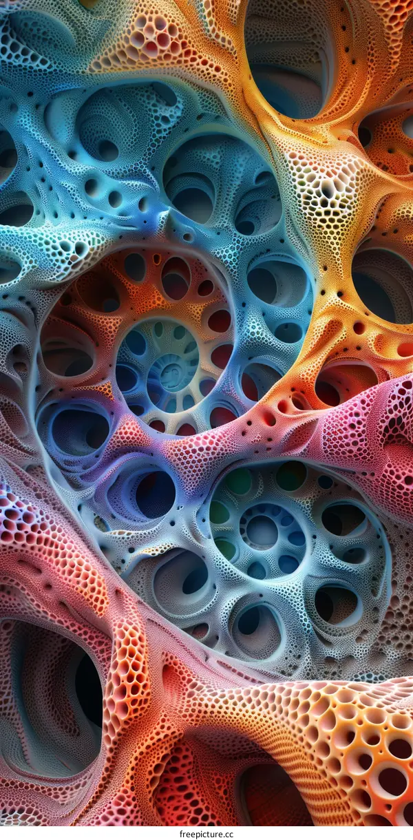 Abstract 3D Colorful Organic Structure