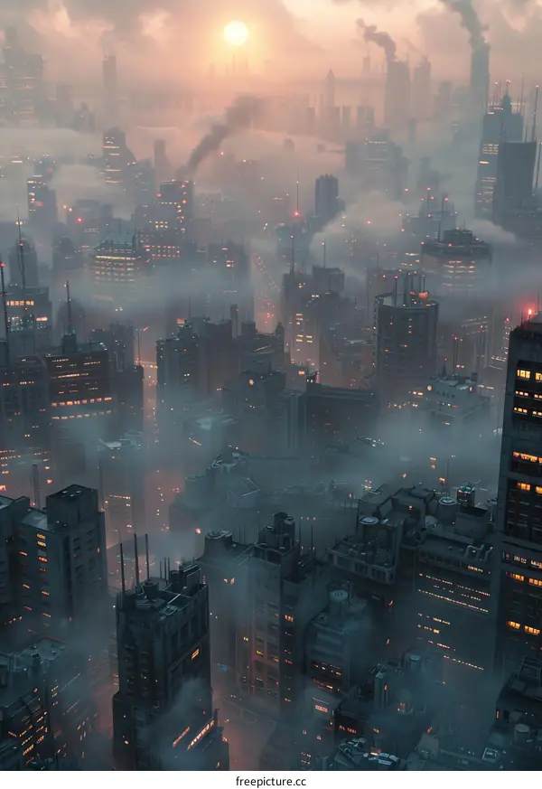 Futuristic Cityscape at Dawn