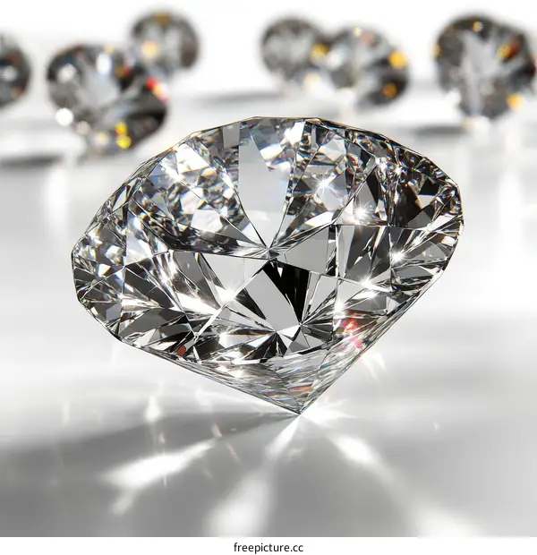 Sparkling Diamond Close-up Image