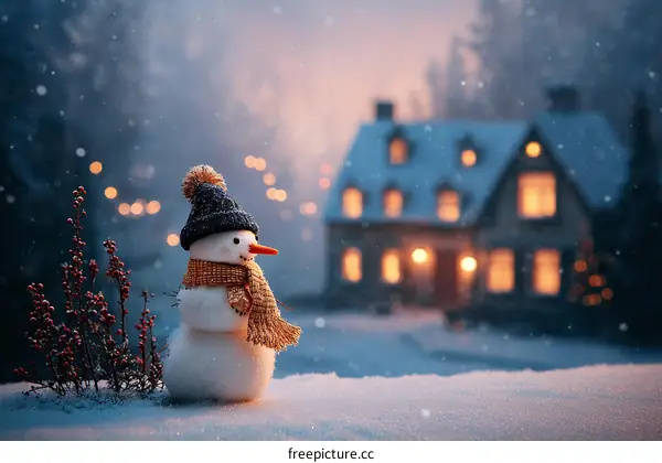 Winter Wonderland Snowmen and Cozy Cottage