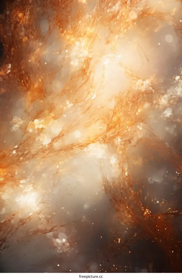 Abstract Orange and White Canvas Painting