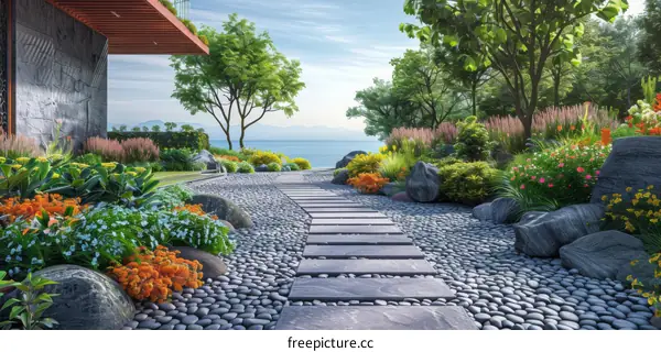 Garden landscape design renderings