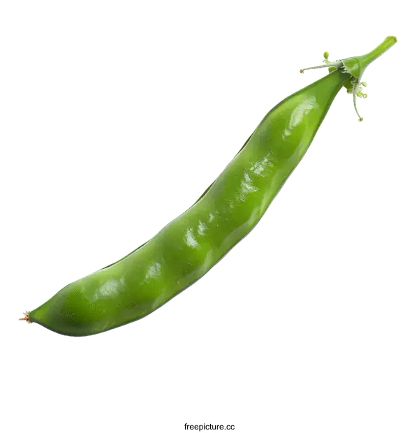 [Transparent Background PNG]Green Pea Pod on White Background