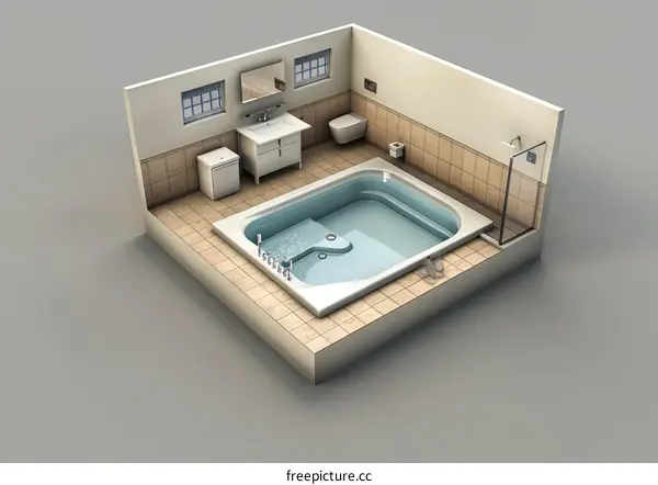 Modern Bathroom with Luxurious Amenities