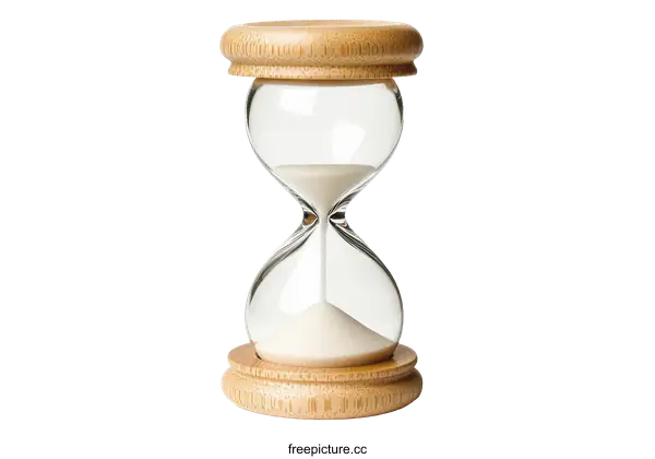 [Transparent Background PNG]Elegant Wooden Hourglass Representing Time
