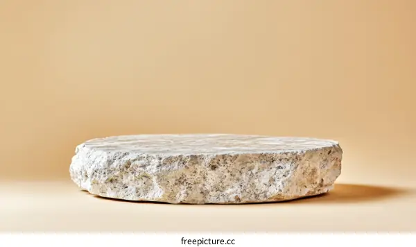 Beige Background with Stone Display Platform