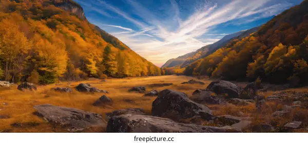 Autumn Valley Scenic Landscape