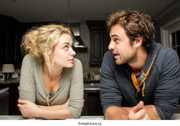 Couple Arguing in Kitchen