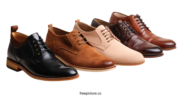 [Transparent Background PNG]Variety of Stylish Mens Leather Dress Shoes