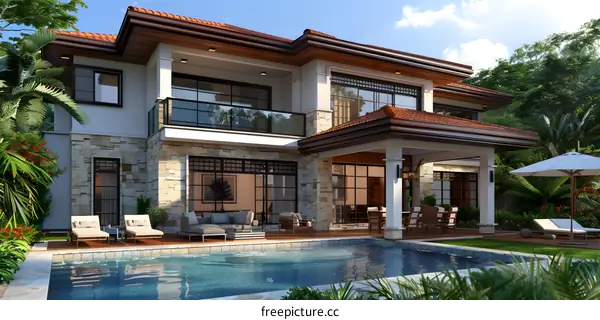 Modern villa with pool