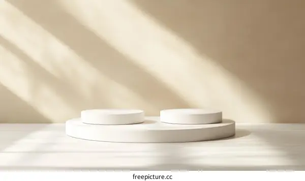 Minimalist White Product Display Podium