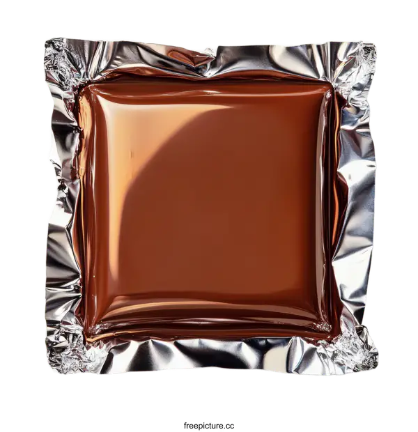 [Transparent Background PNG]Chocolate Bar Wrapped in Foil Packaging