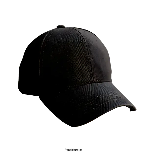 [Transparent Background PNG]Black Baseball Cap Isolated on White Background