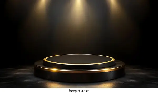 Luxury Black and Gold Podium Display