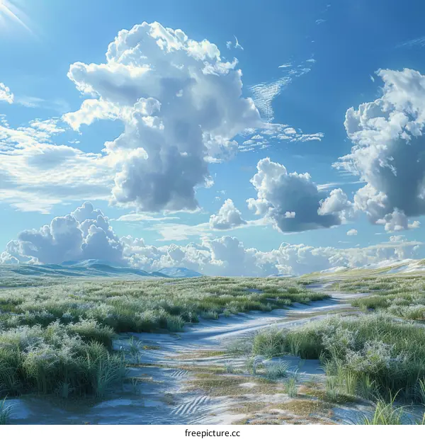 Vast Plains Under a Cloudy Sky