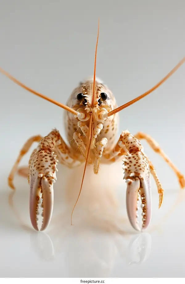 Close Up Lobster White Background