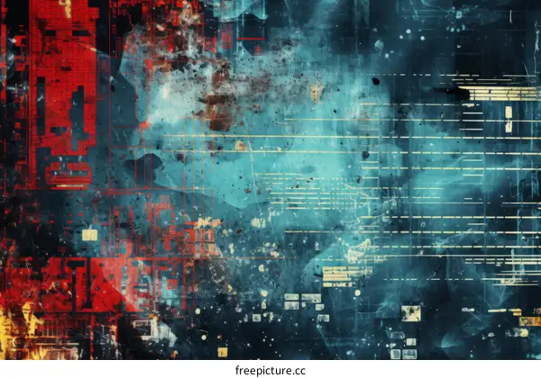 Blue and red grunge texture background