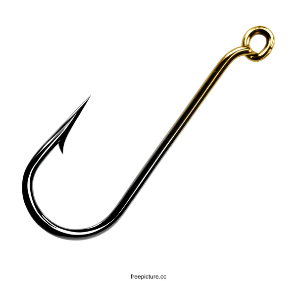 [Transparent Background PNG]Fishing Hook Close-up on White Background