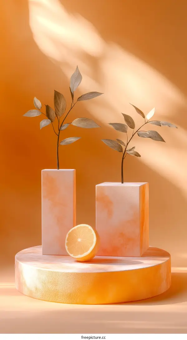 Orange Slice on Geometric Display Platform