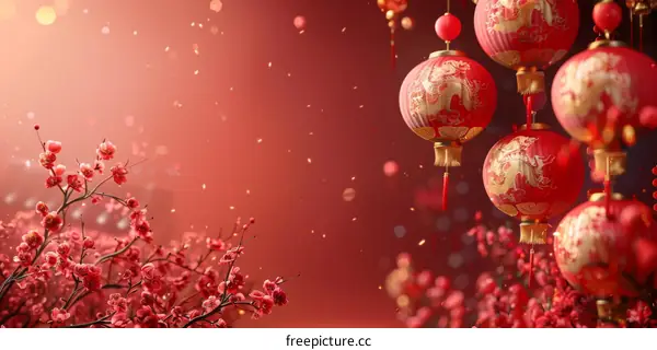 Chinese New Year Festival Party Background
