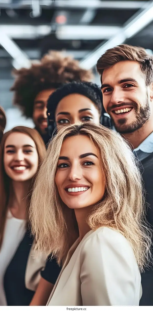 Smiling Multiracial Group of People