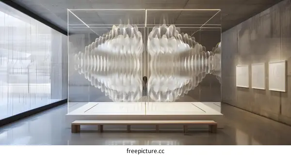 Abstract Art Installation in Modern Gallery