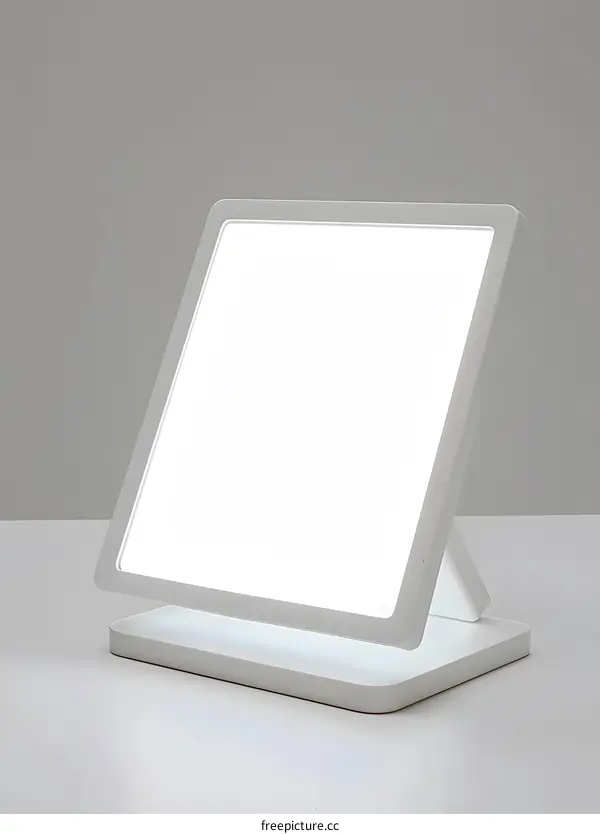 White Square Light Lamp Home Decor Modern Minimalist Design