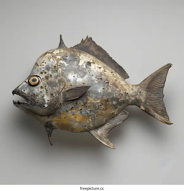 Metallic Fish Sculpture