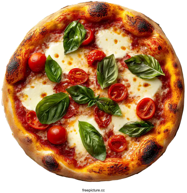 [Transparent Background PNG]Delicious Italian Pizza with Fresh Toppings