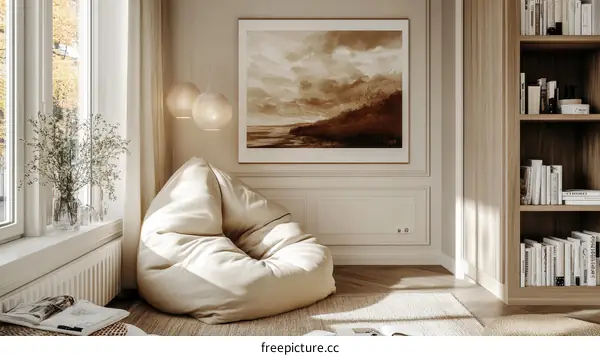 Cozy Corner Living Room with Beaming Sunlight