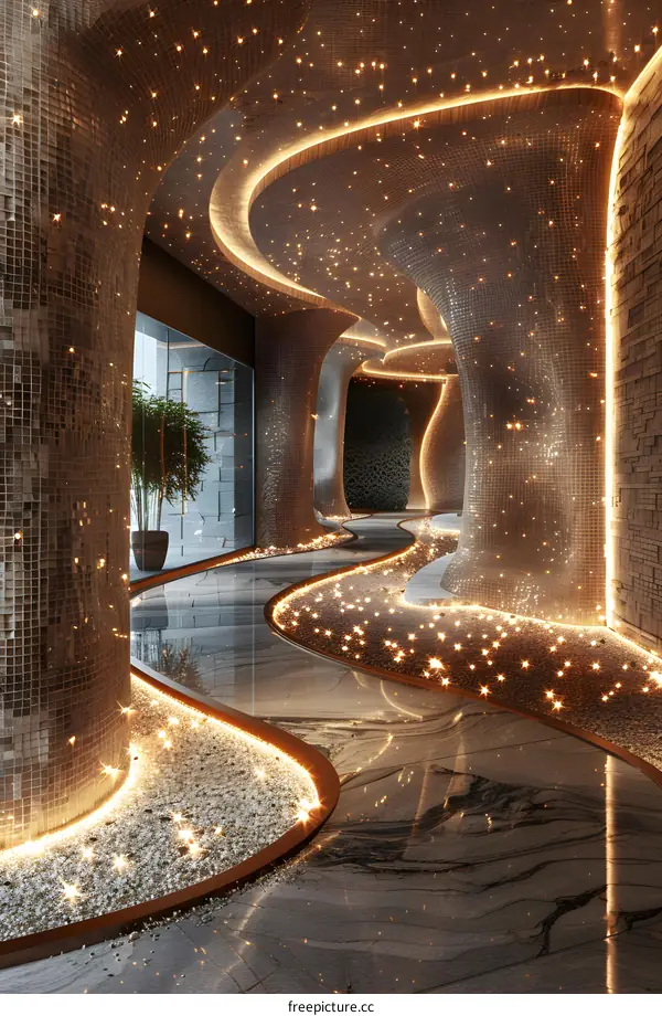 Luxury hotel corridor