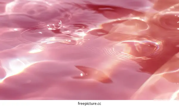 Abstract Pink Liquid Surface Texture
