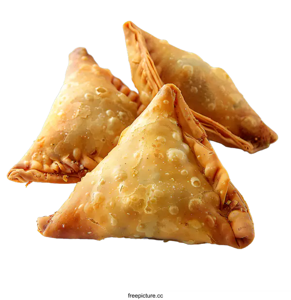 [Transparent Background PNG]Samosas on a white background