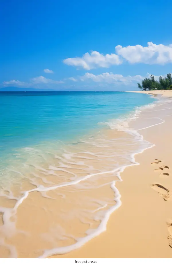 Clean Beach with Clear Turquoise Water