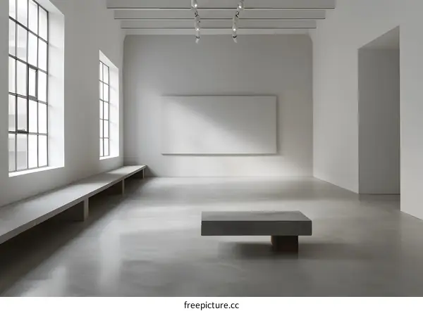 Minimalist Interior Design White Room Gallery Contemporary