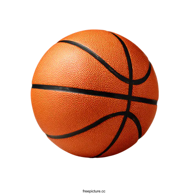 [Transparent Background PNG]Orange Basketball on White Background