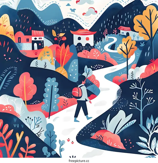 Journey Through Colorful Landscape